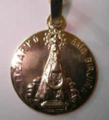 medalla virgen itziar oro plata